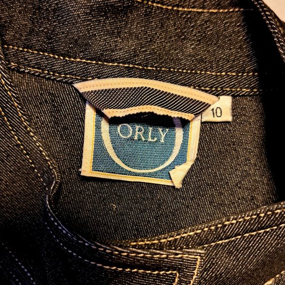 VINTAGE ORLY womens DENIM VEST Size 10 or Size M STUNNING COND. CANADA Designer - Picture 5 of 9